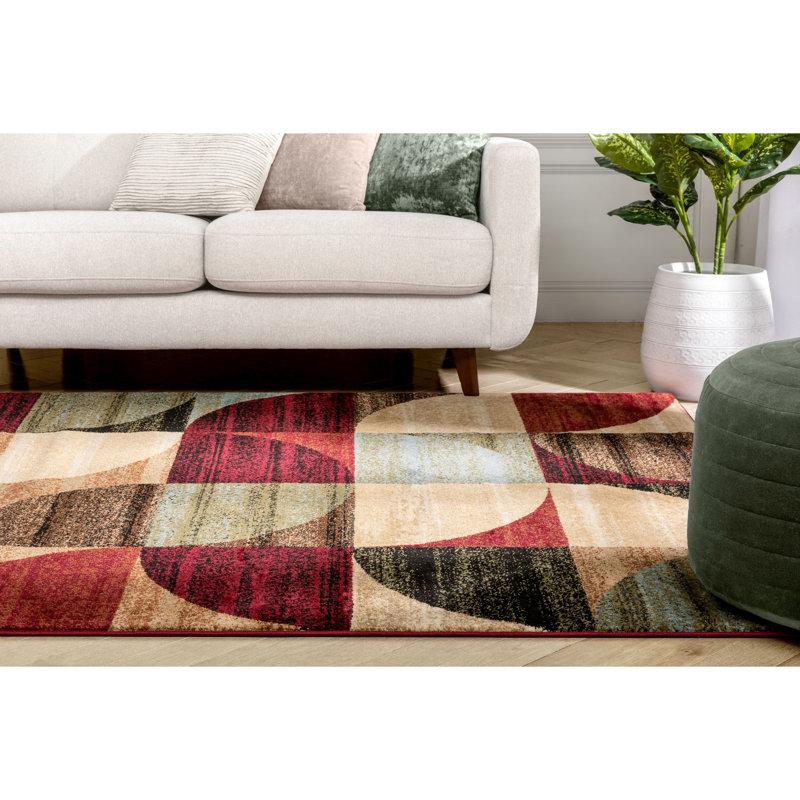 Oliver Kacey Power Loom Red/Beige/Grey Rug & Reviews Wayfair.co.uk